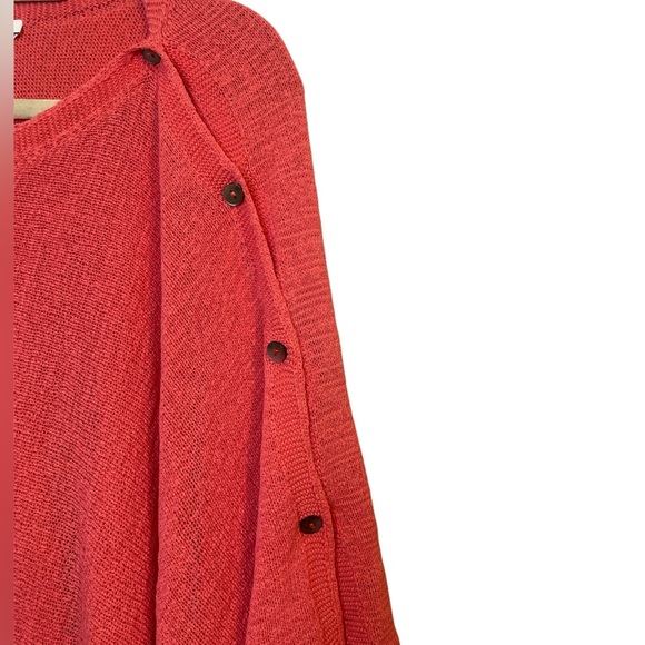 J Jill | Coverup/Poncho - one size cotton/nylon blend is stretchy - coral pink. - Picture 2 of 7